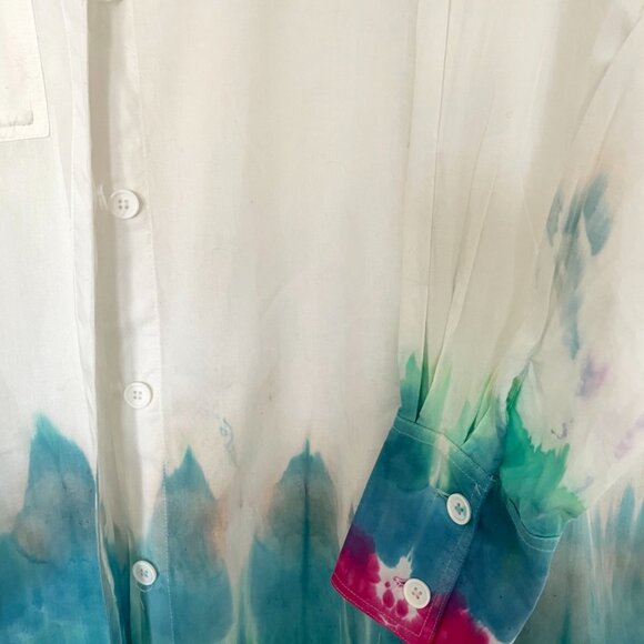 🔥 Free Speech Flame Dyed Long Blouse – Beach to Street Style 🔥 - Picture 7 of 8